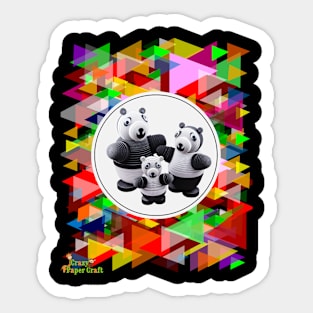 Panda family Sticker